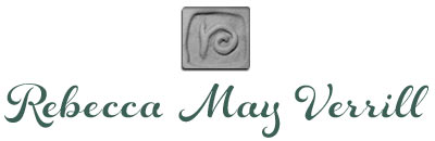 logo for Rebecca May Verrill, handmade ceramics